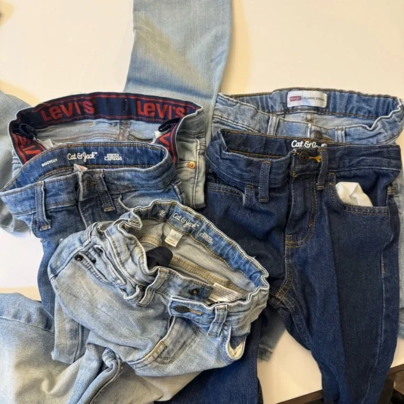 Levi’s Jeans Boys Size 5 Denim Lot Of 5 Carious Washes and Brands - Picture 3 of 4